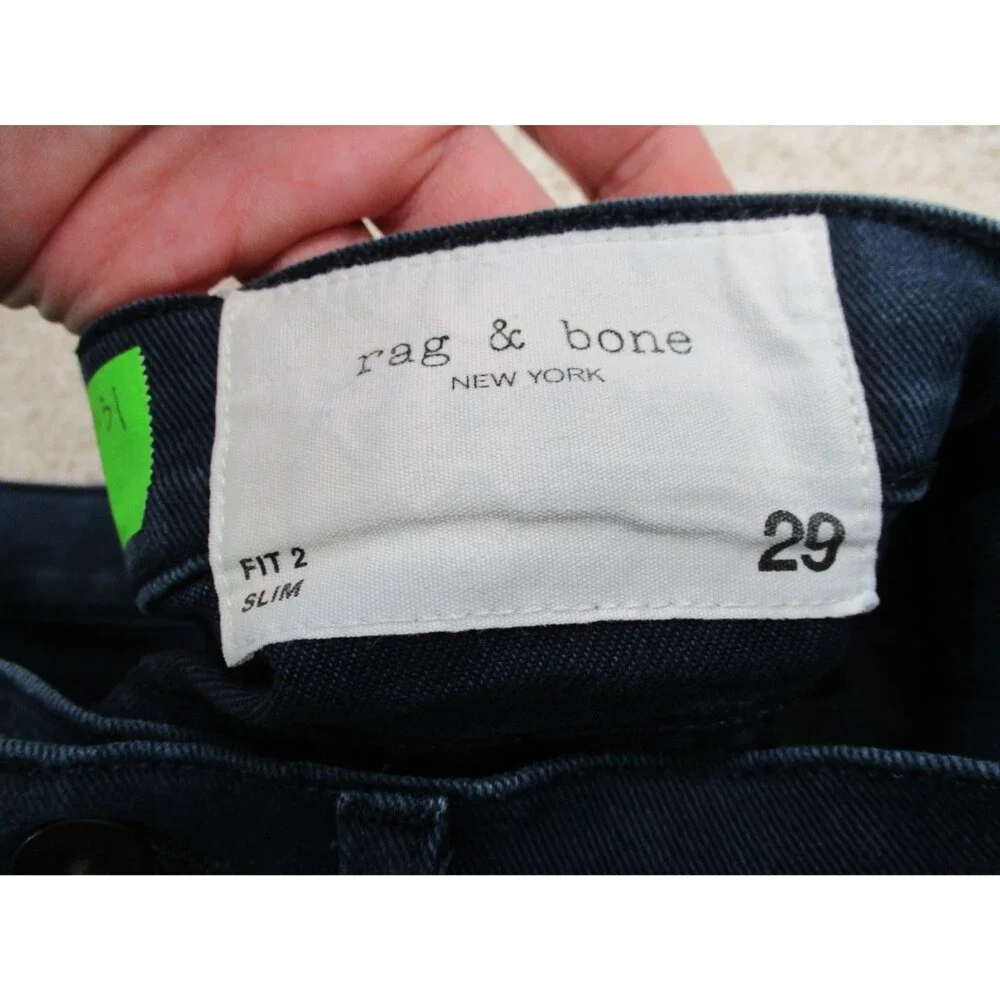 Rag & Bone Jeans Mens 29 Fit 2 Slim Blue Stretch Denim Straight Leg 29x31 USA